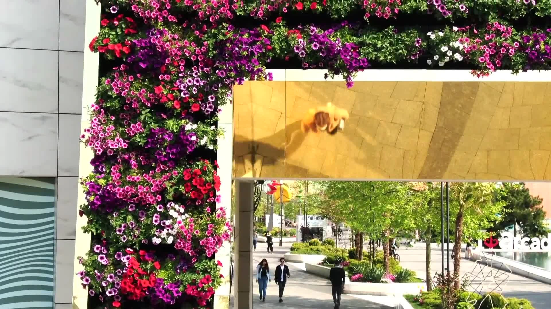 Arcadia — planting and cladding at the junction of column and beam. Project film still.