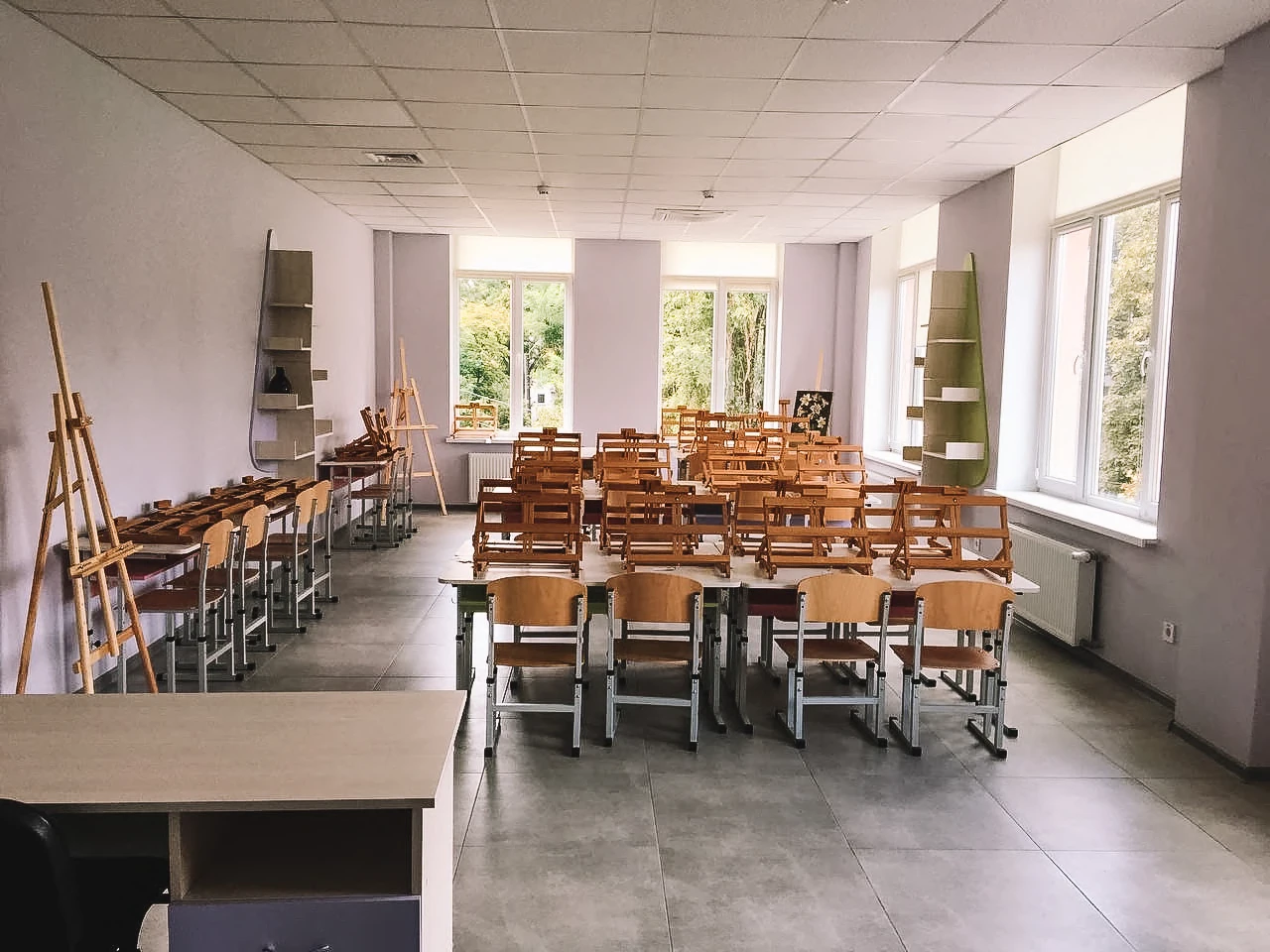 The creative-development centre — a bright room for workshops and learning.