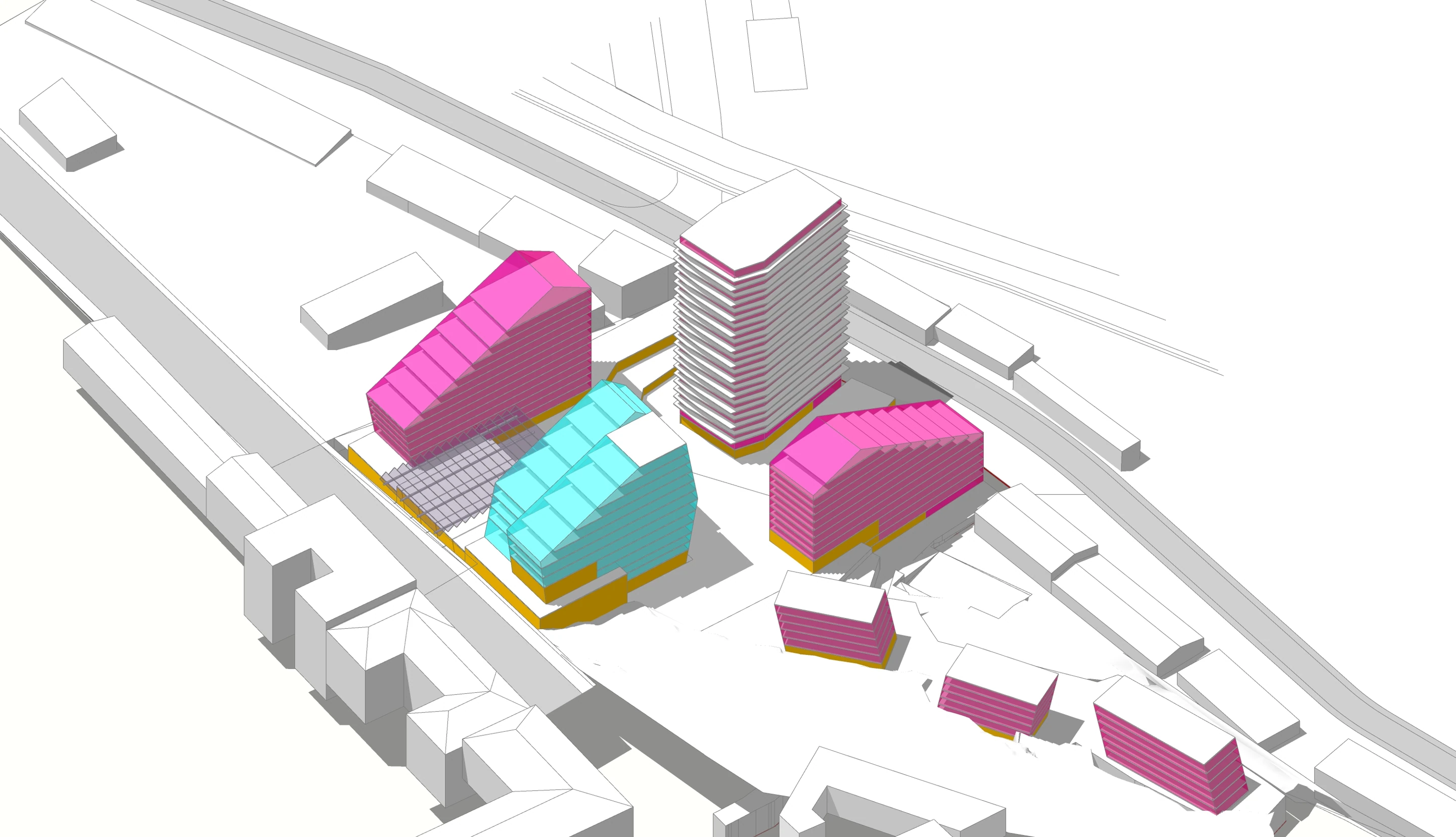ITown: functional programme within the proposed quarter. Officina Architetti / Hembert Peñaranda.