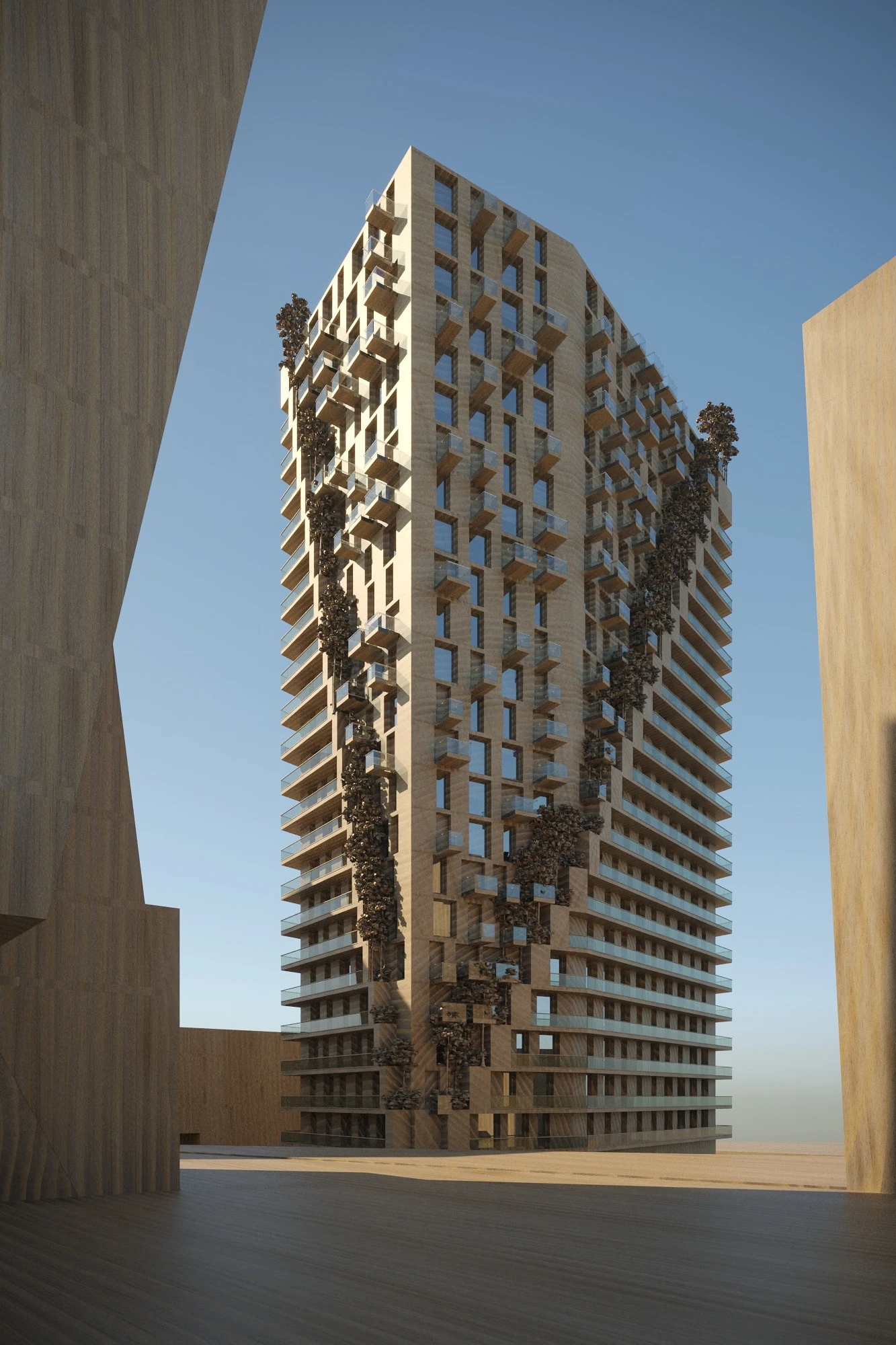 ITown: proposed tower in its street context. Officina Architetti / Hembert Peñaranda.