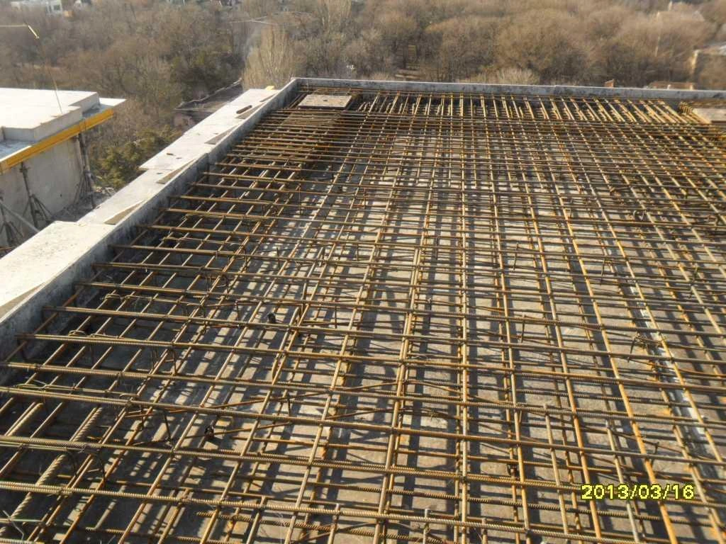 Office development — reinforced concrete floor preparation, 16 March 2013 construction record.