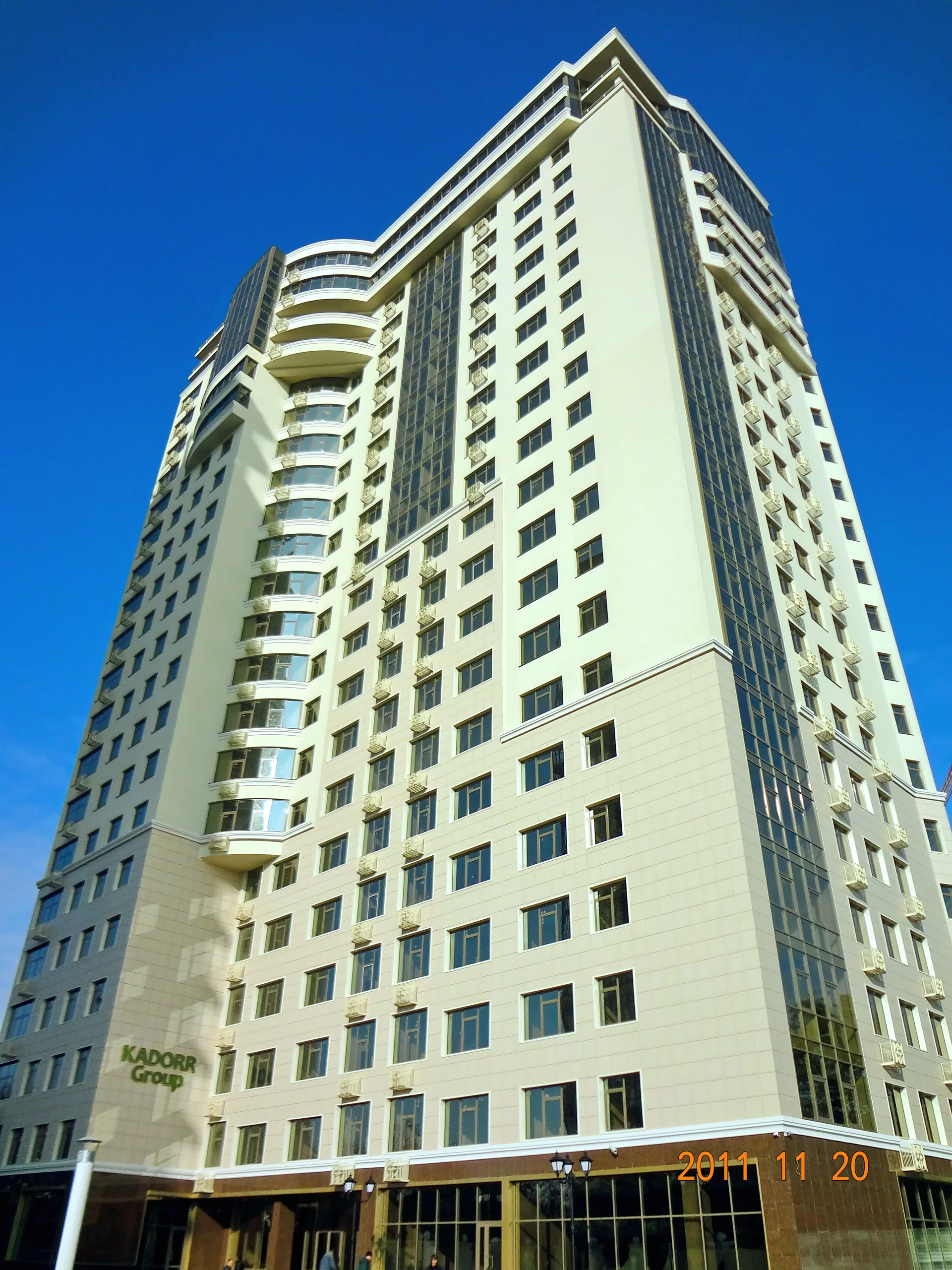 First Pearl — exterior of the residential tower, project archive photograph.