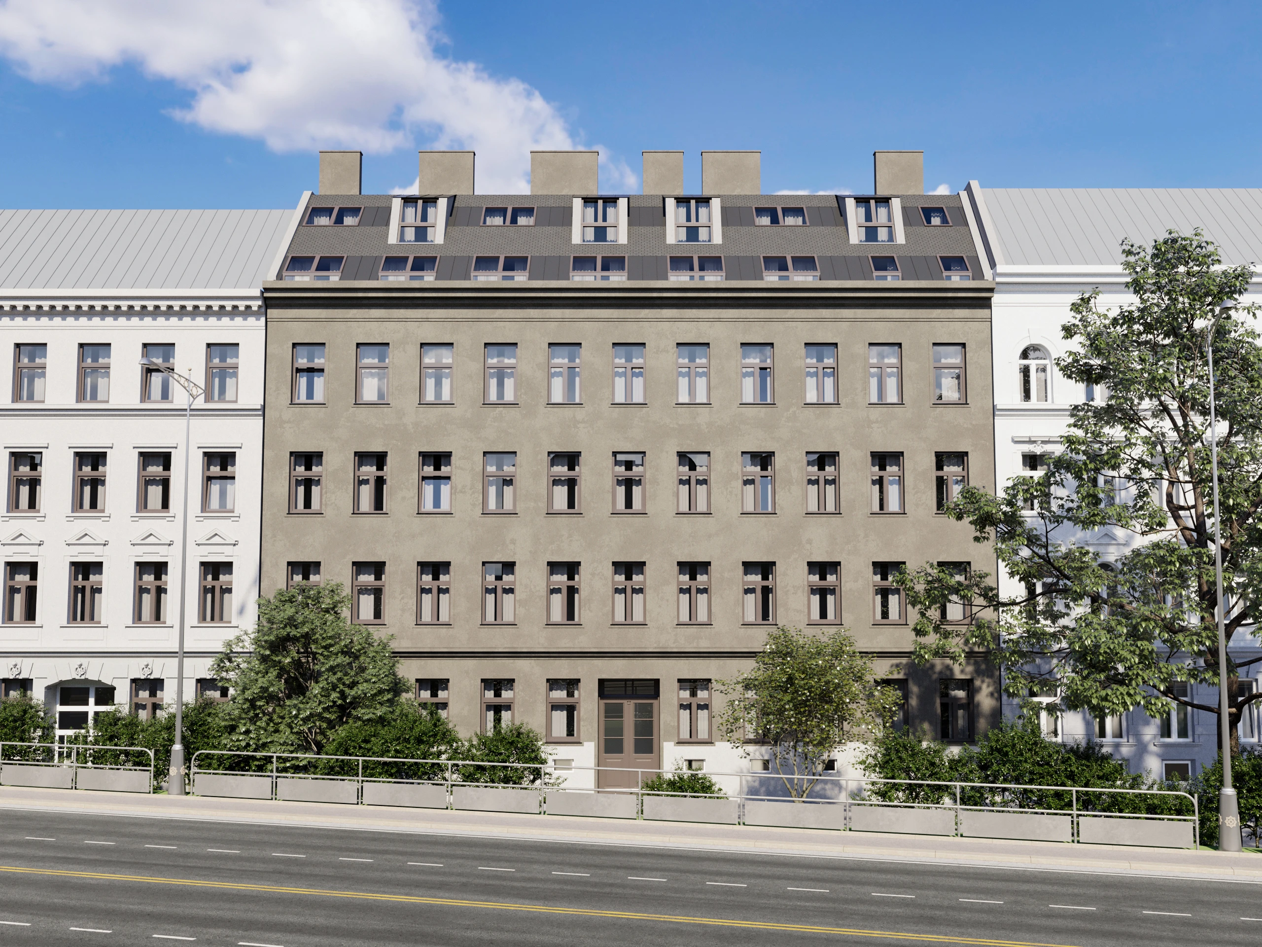 Pillergasse — proposed street elevation.