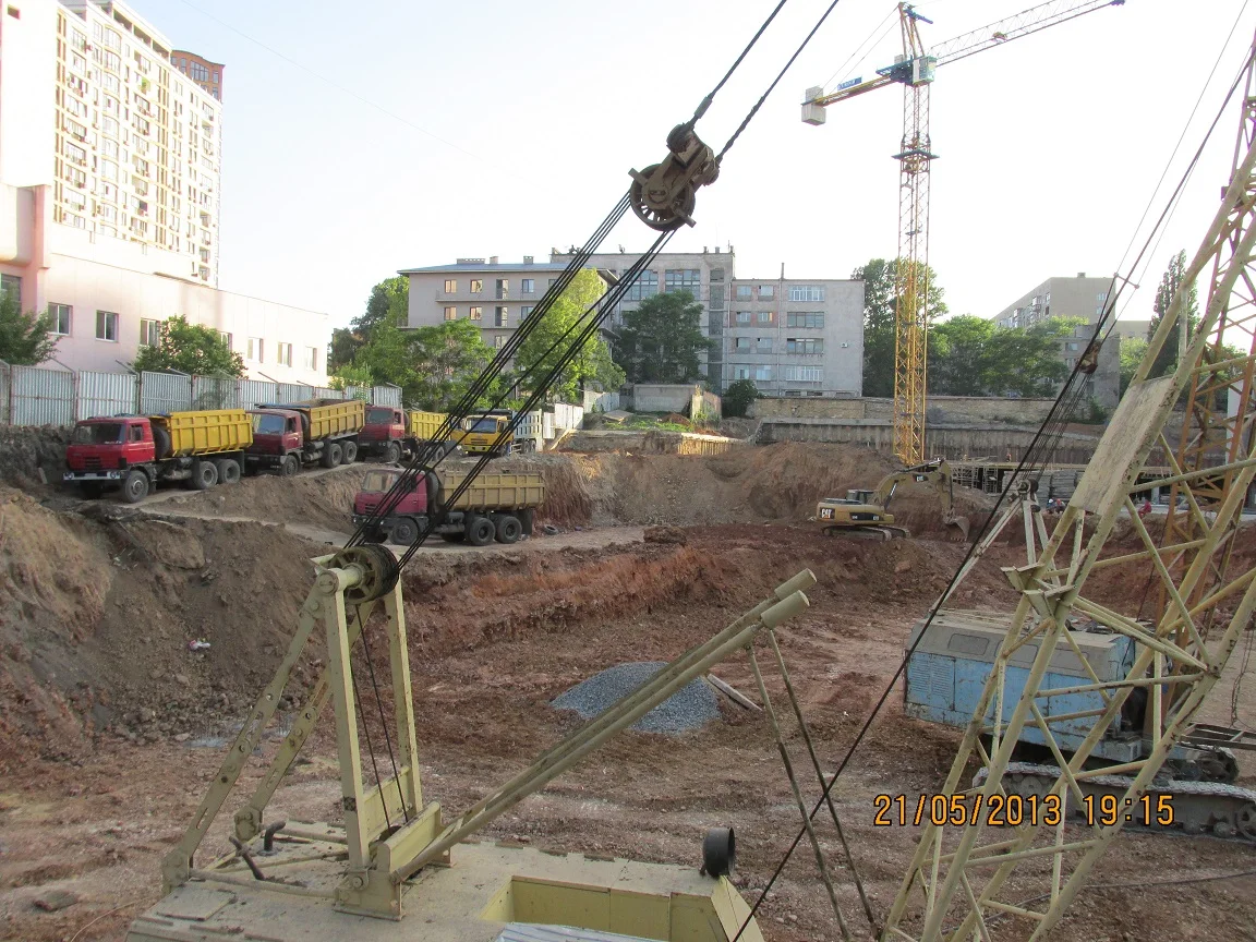Active construction within the development portfolio, 2013. Site archive photograph.