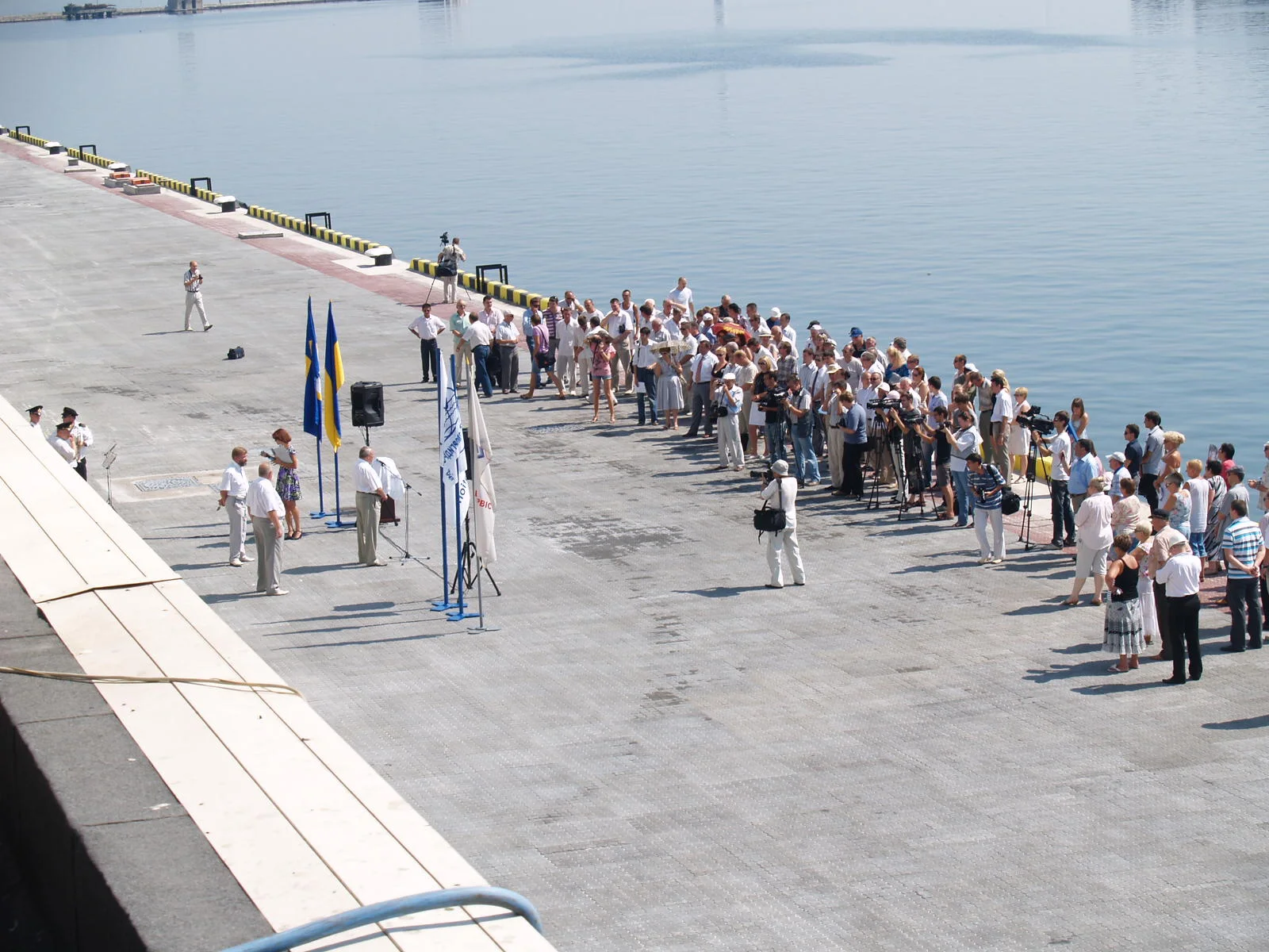 Berth 16 completion ceremony, 4 August 2010. Event archive photograph.