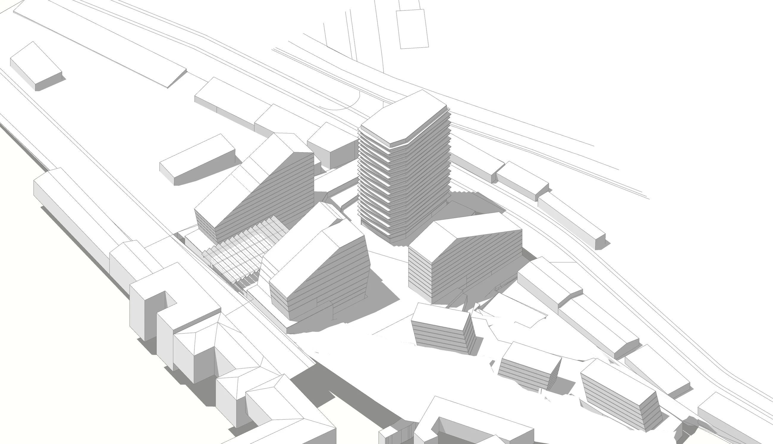 ITown masterplan massing model. Officina Architetti / Hembert Peñaranda.