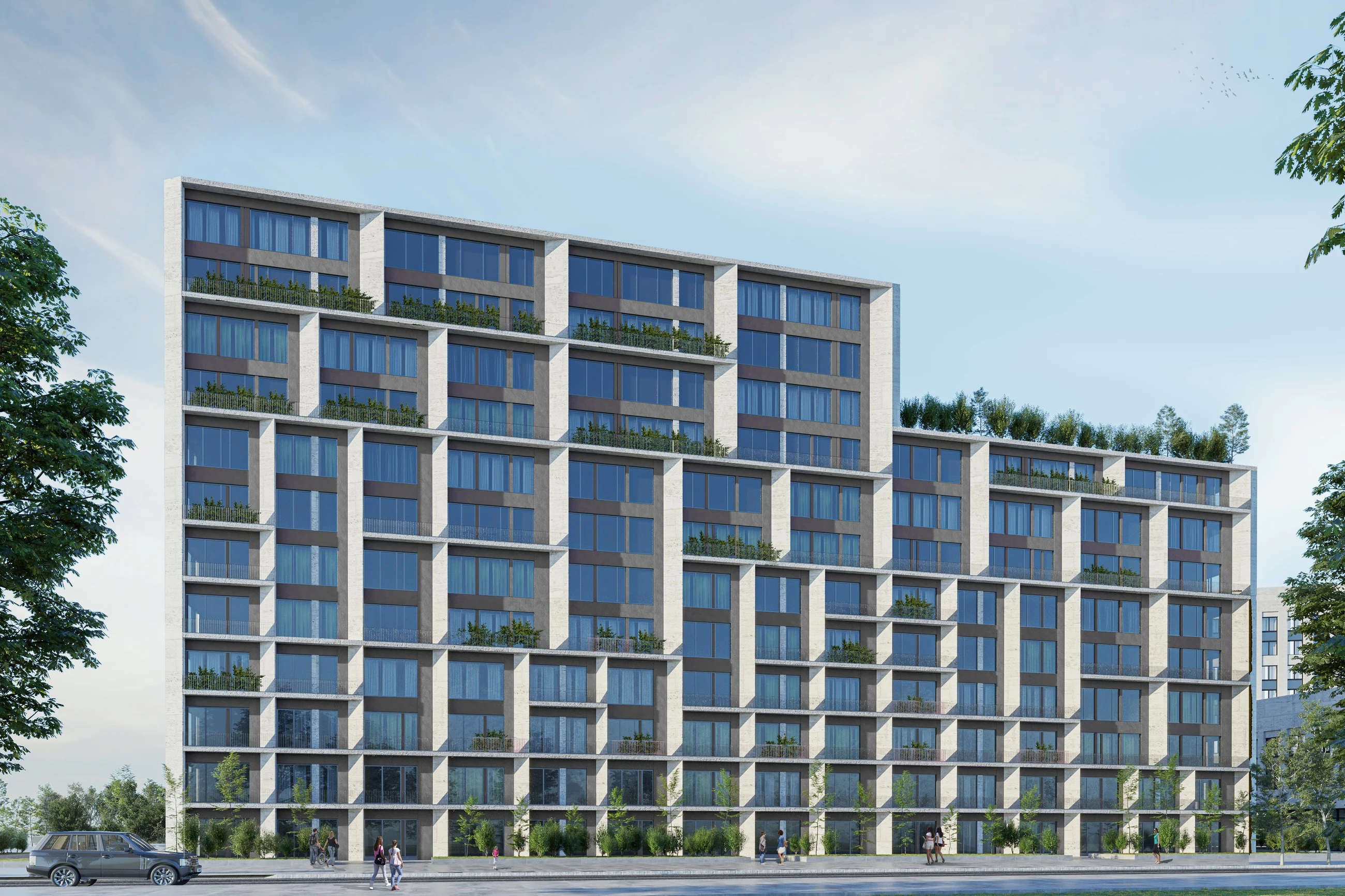 Radostna proposed street frontage. Architecture: Officina Architetti / Hembert Peñaranda.