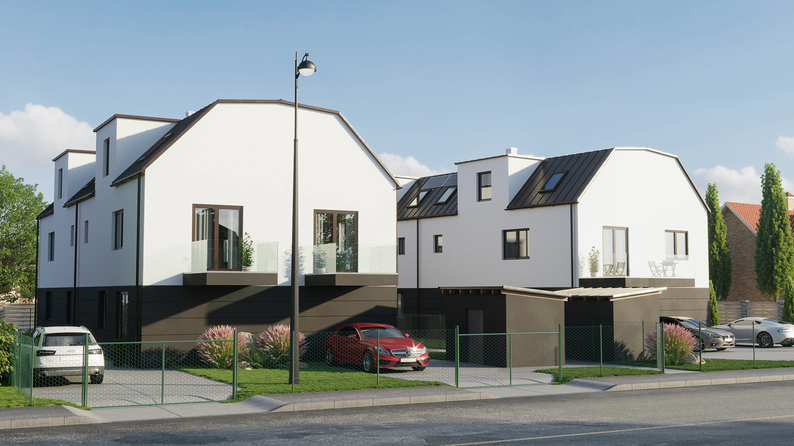 Telephonweg — proposed rear elevations and private outdoor space.