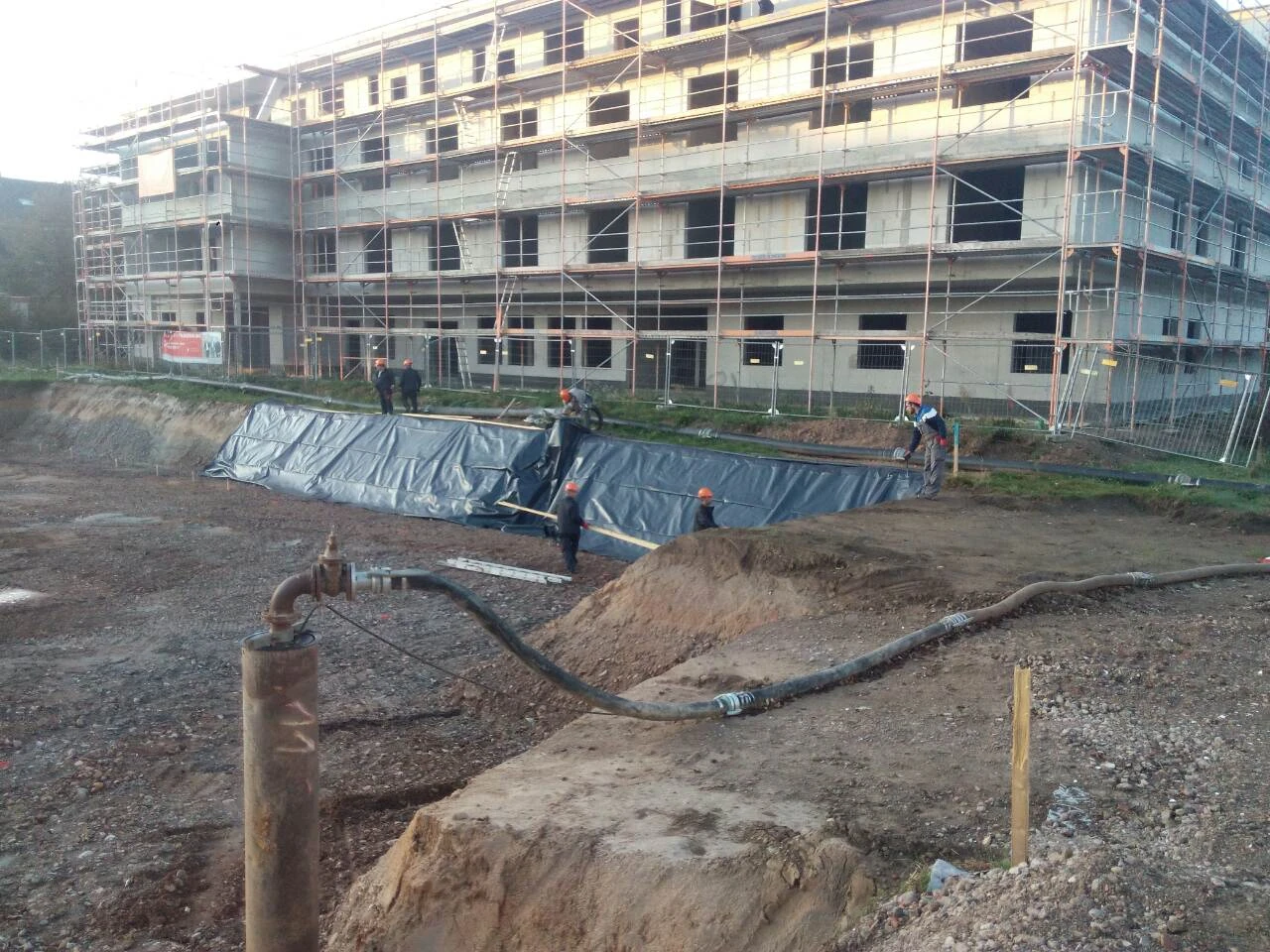 Teningen — residential building works, October 2019.