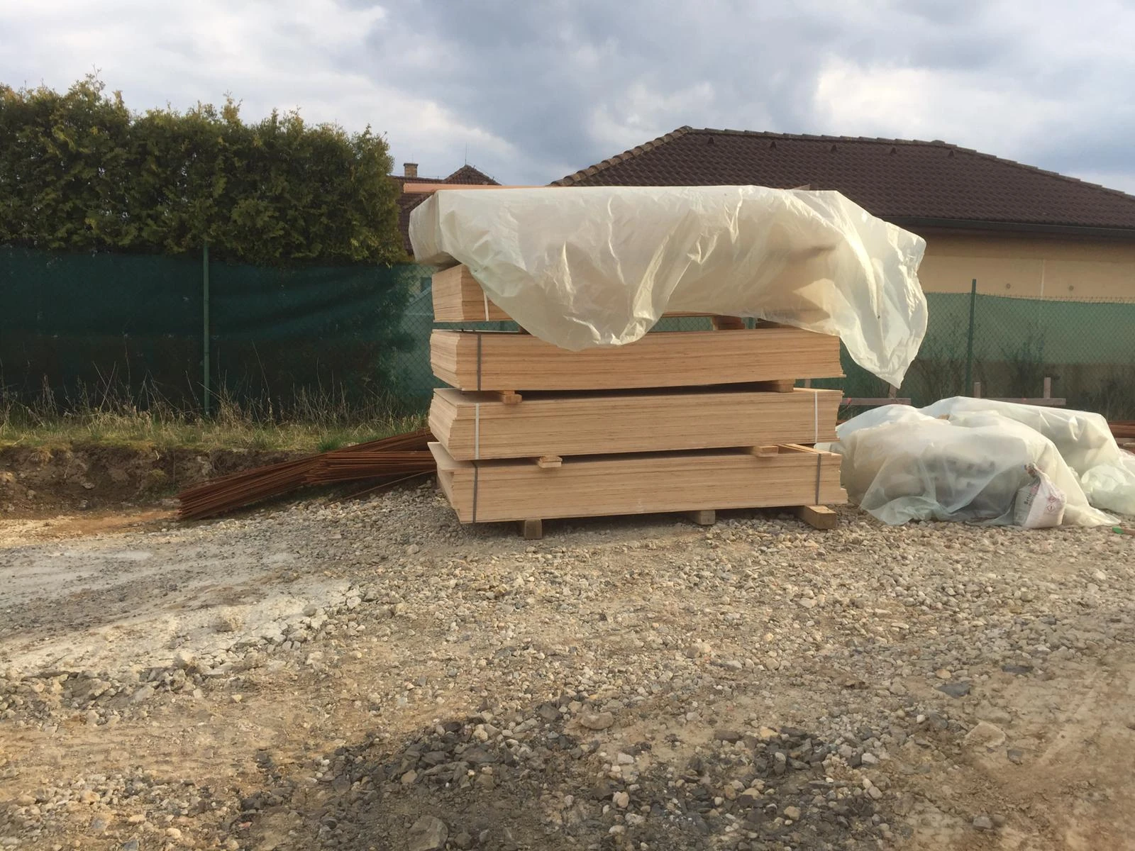 Velká Dobrá — construction interfaces during panel assembly, April 2019.